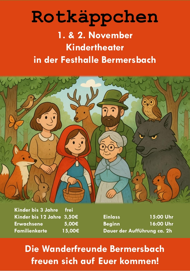 Thea­ter Wan­der­freun­de 2025 — Rot­käpp­chen